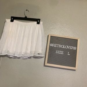 Hollister White Embellished Skirt